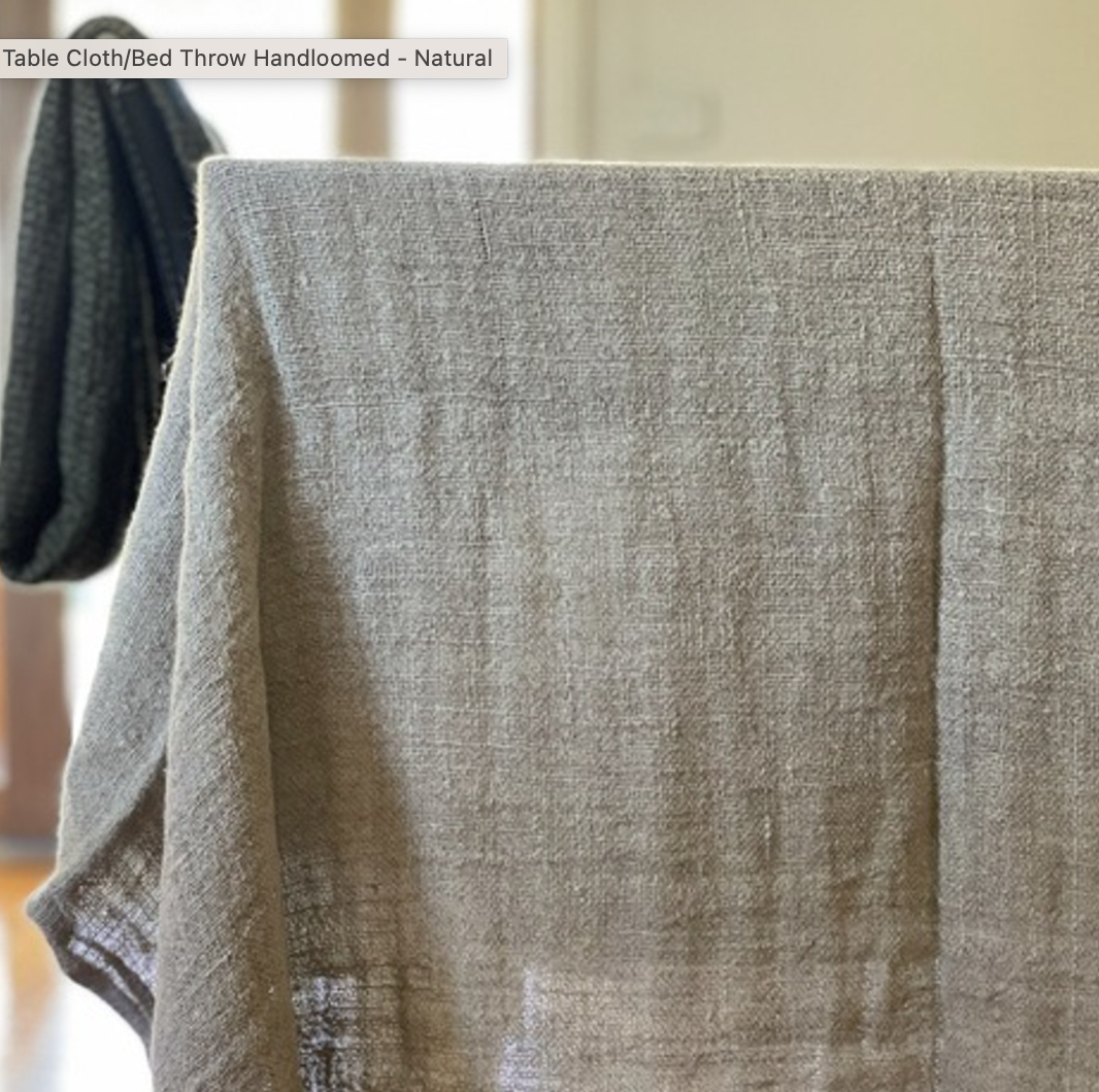 Linen Unlimited Angaston Handloomed Linen Table Cloth 180 x 300